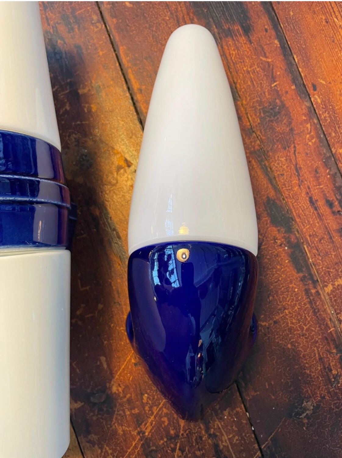 Set of 3 vintage ceramic bathroom lamps from Ifö of Sweden