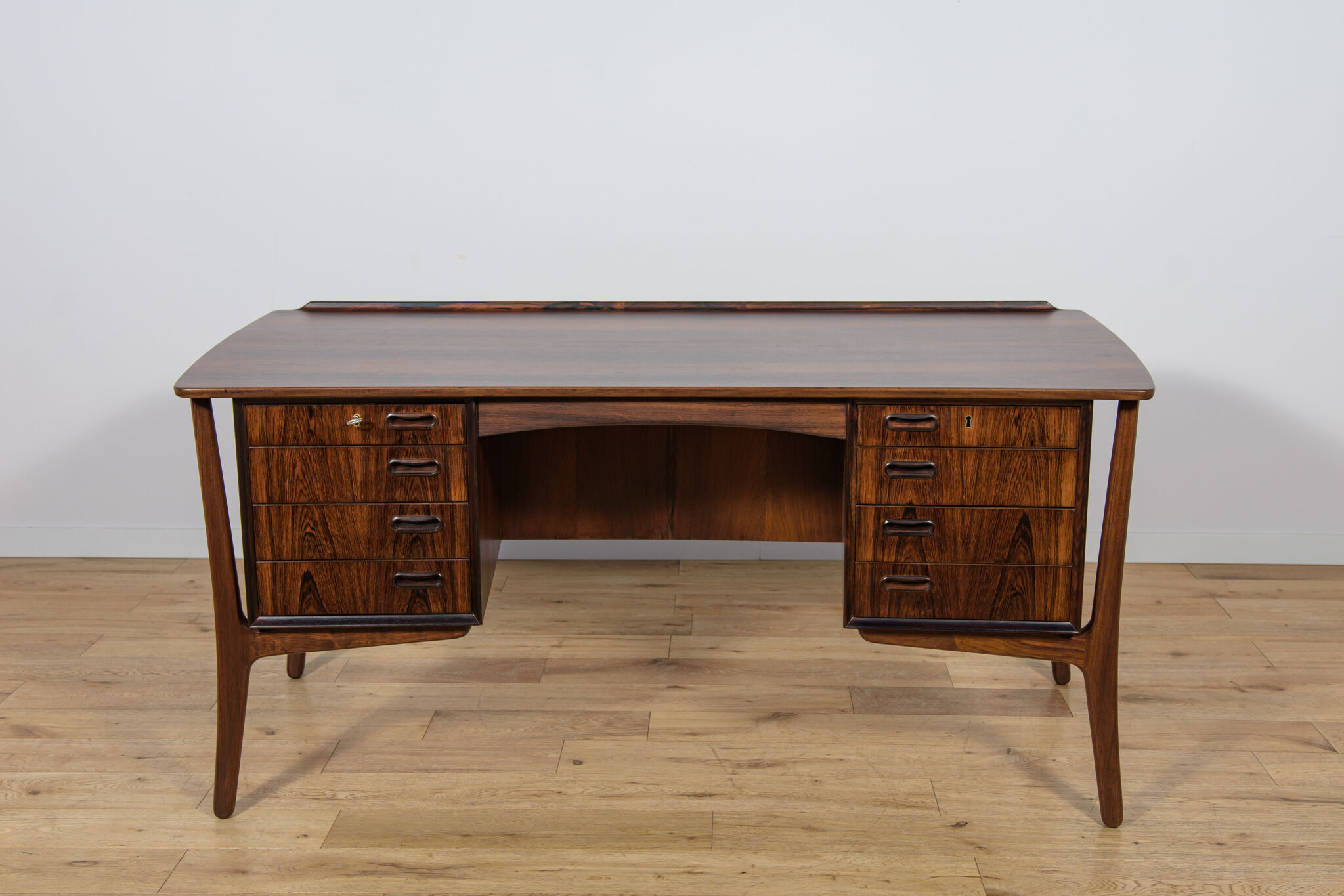 Mid-Century Modern Danish Rosewood Desk by Svend Åge Madsen for H.P. Hansen, Denmark, 1960s