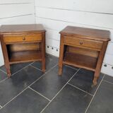 Pair of oak bedside tables