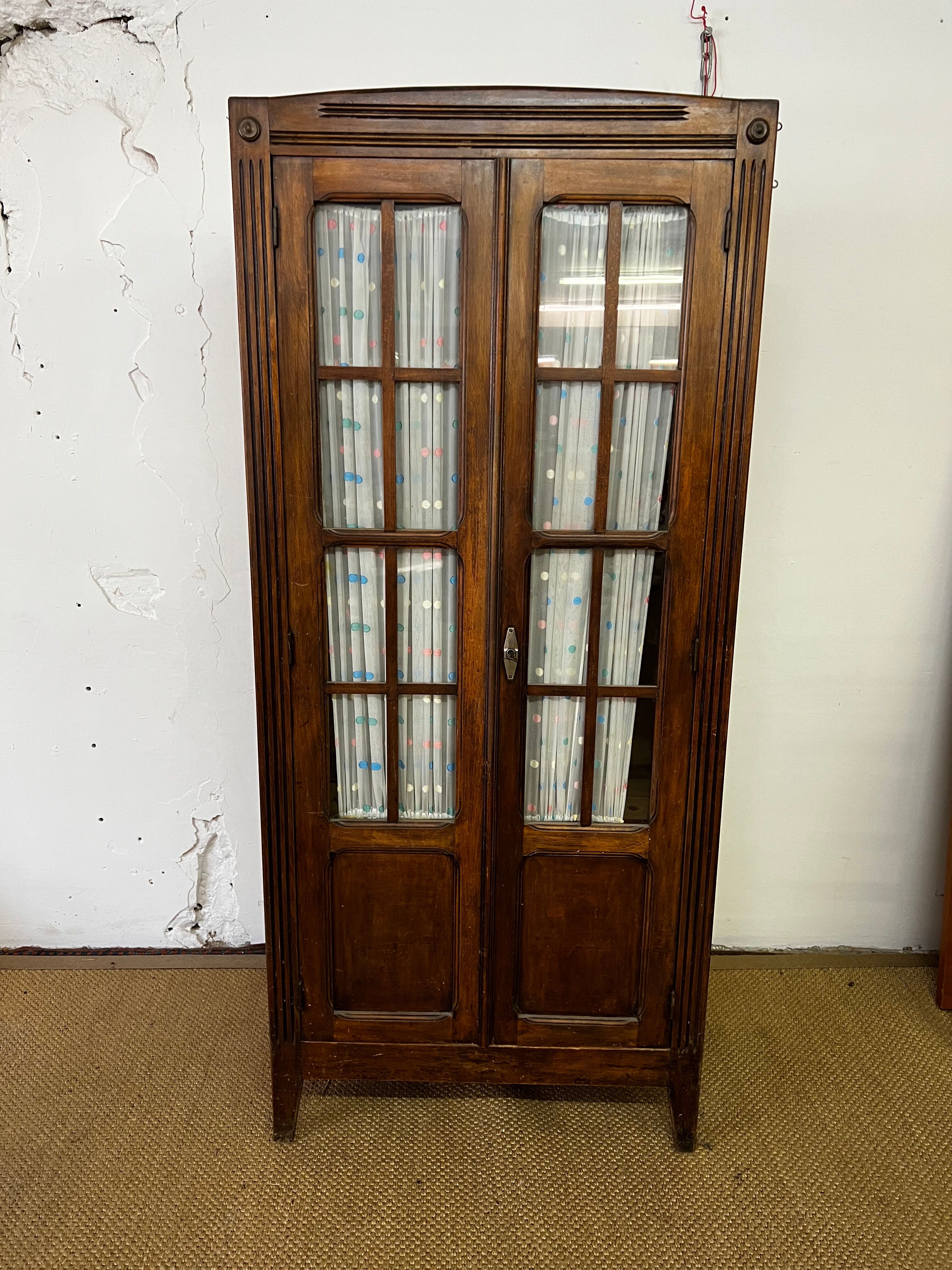 Old glazed Parisian wardrobe