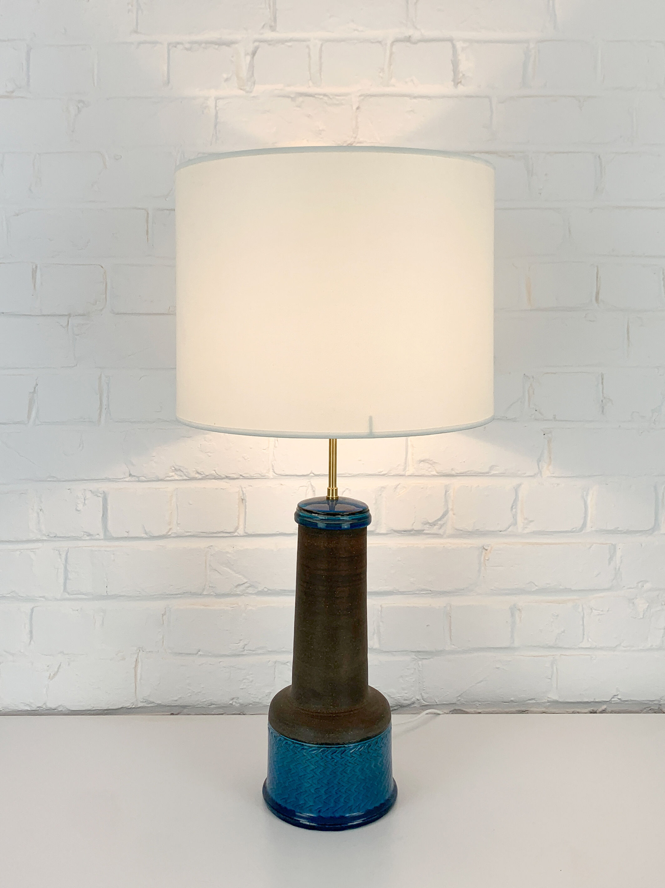 Vintage Scandinavian ceramic table lamp, Nils Kähler for HAK, Denmark, 1960