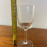 Set of 13 engraved glass shot glasses
