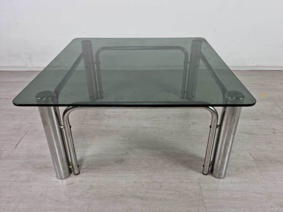 Vintage chrome coffee table