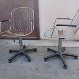 Paire de fauteuils,  80's