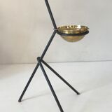 1950 metal and brass ashtray