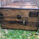 Old wooden transport trunk late 19th century vintage