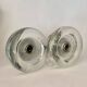 Pair of Mid-Century Wall Sconces in Glass and Chrome