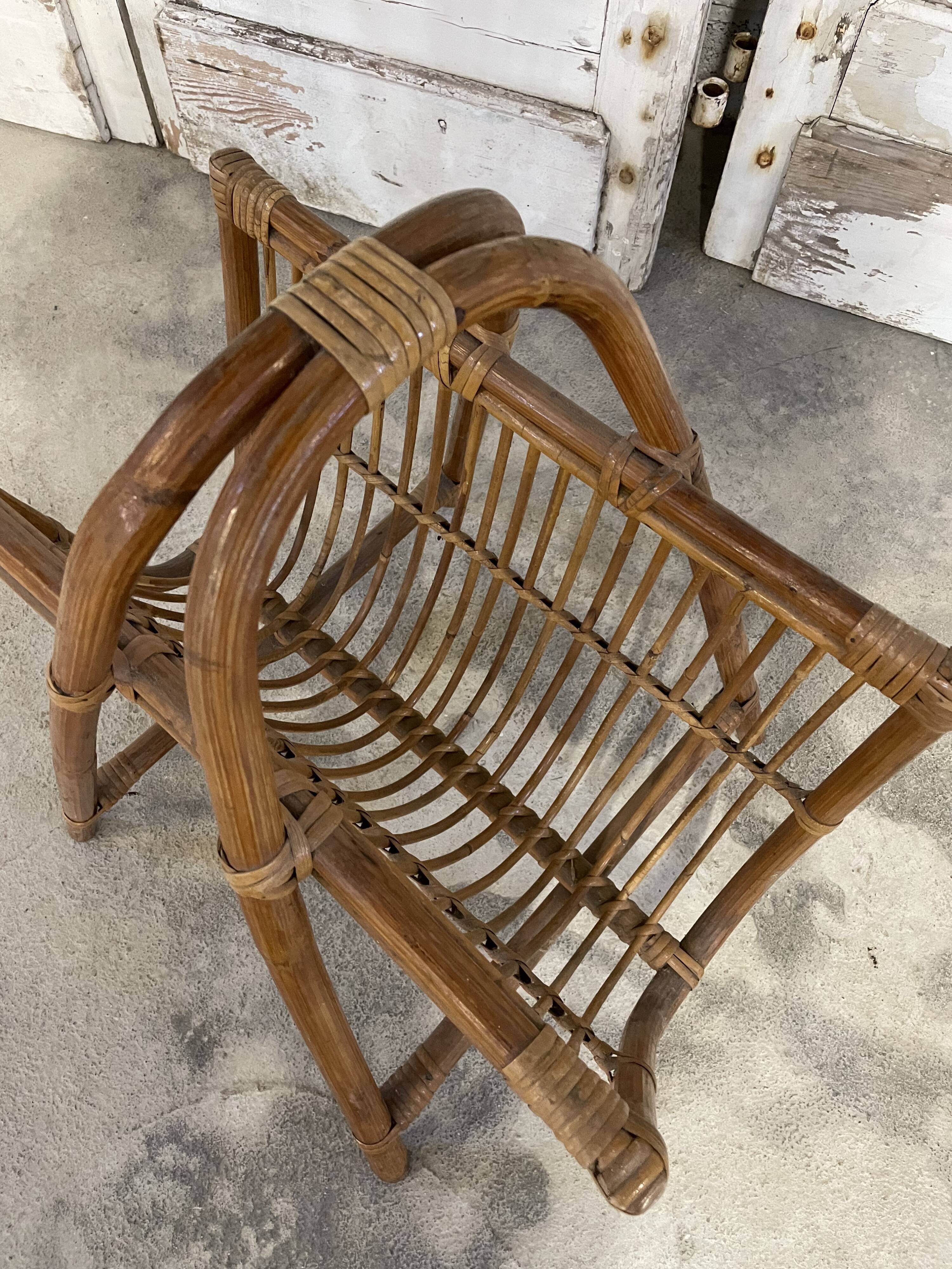 Rattan magazine door 1970s