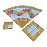 Vintage round tablecloth 1970
