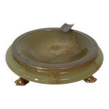 Individual onyx tripod ashtray