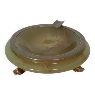 Individual onyx tripod ashtray