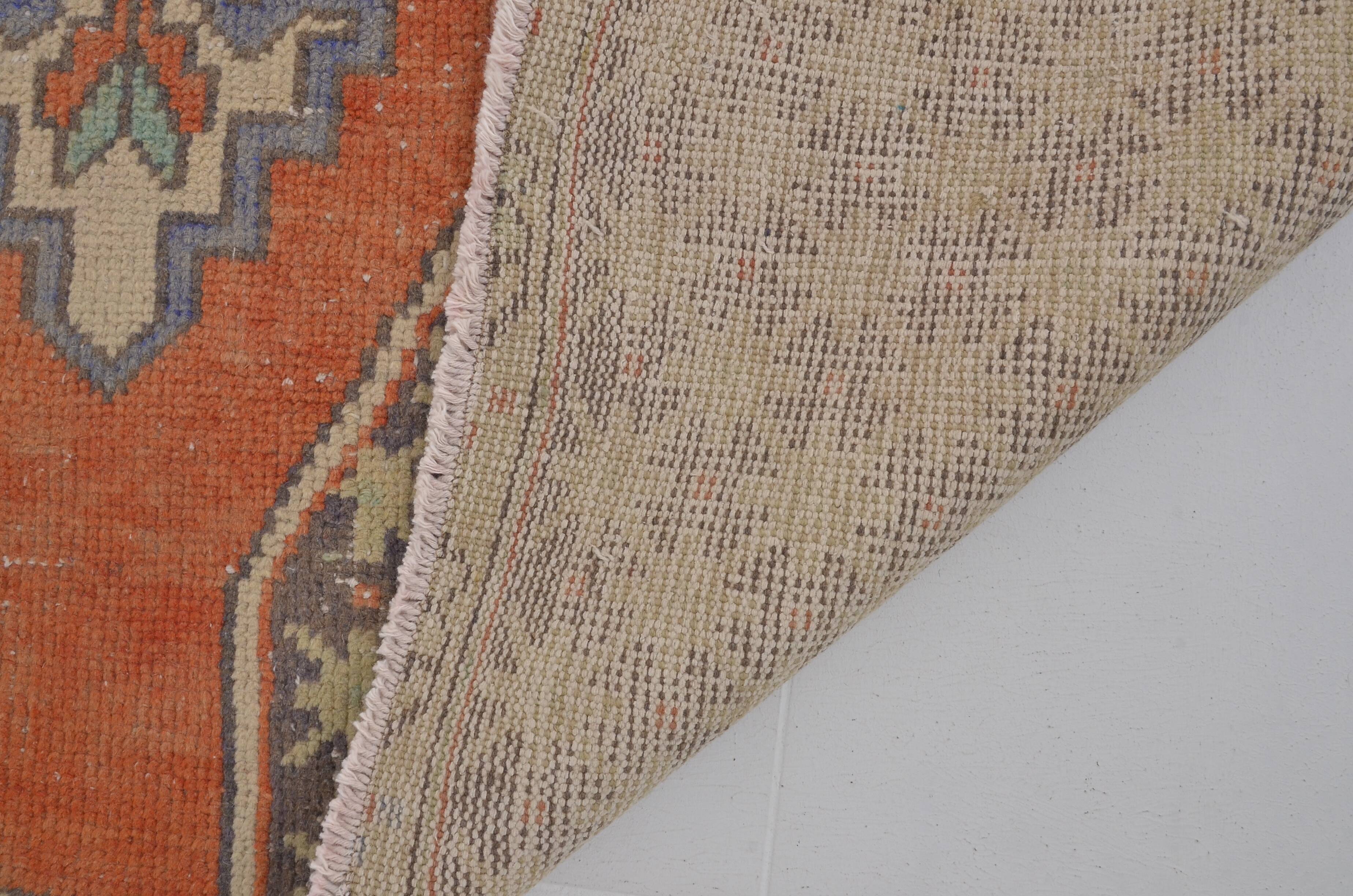 Orange & Brown Turkish Vintage Rug sku 2576