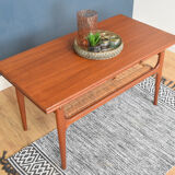 Restored Danish Teak Retro Trioh Draw Leaf Coffee Table