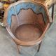 Louis XVI style office armchair in walnut and canning