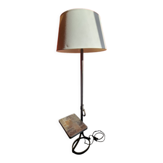 Brutalist wrought iron floor lamp by jp Ryckaert