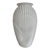 Vintage large pressed white glass vase