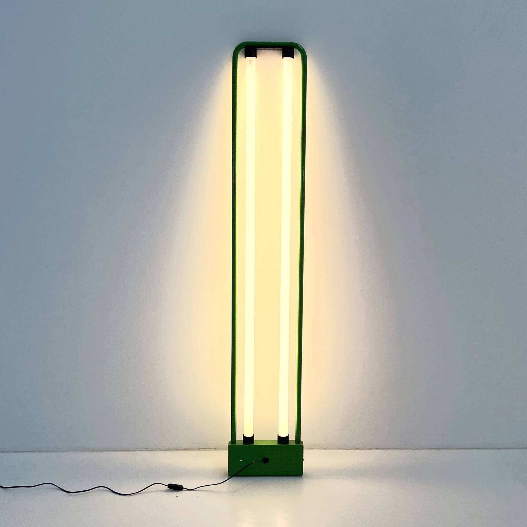 Green floor lamp by Gian N. Gigante for Zerbetto, 1980