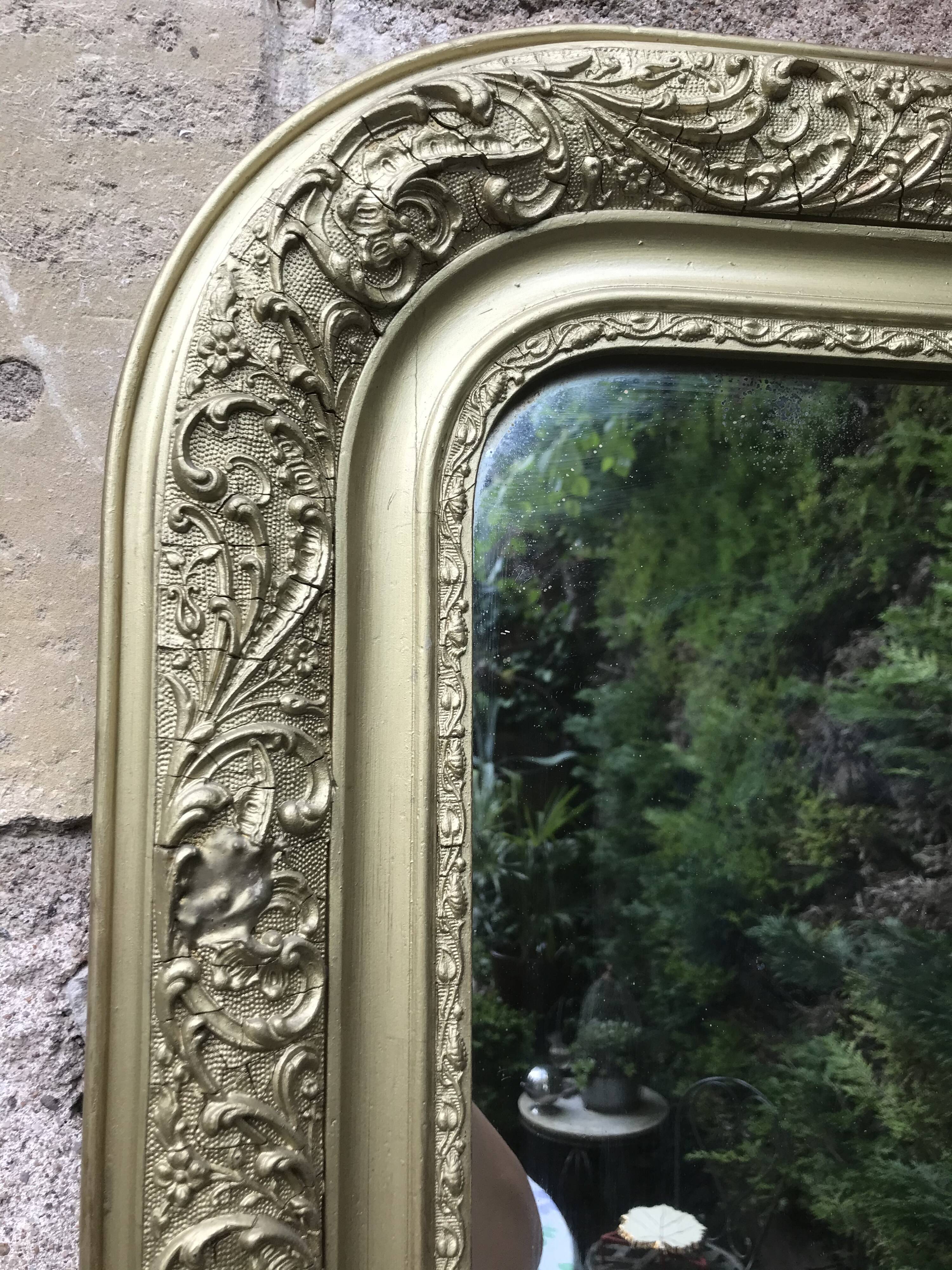 Mirror Louis-Philippe golden 104x65 cm