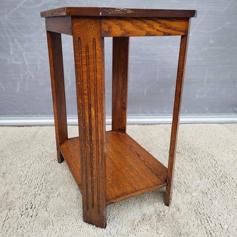Art Deco Octagonal Console Table with 2 Trays