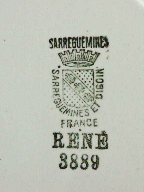 Lot 5 old Flat Plates Digoin - Sarreguemines Art Deco