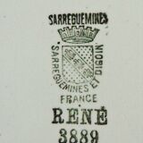 Lot 5 old Flat Plates Digoin - Sarreguemines Art Deco