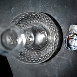 Antique Baccarat tortoiseshell cut crystal liqueur carafe H18cm 1900