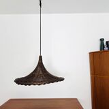 Large Italian Tulip Wicker Pendant Lamp