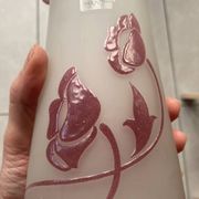 vase verre soufflé décor fleurs esprit art nouveau