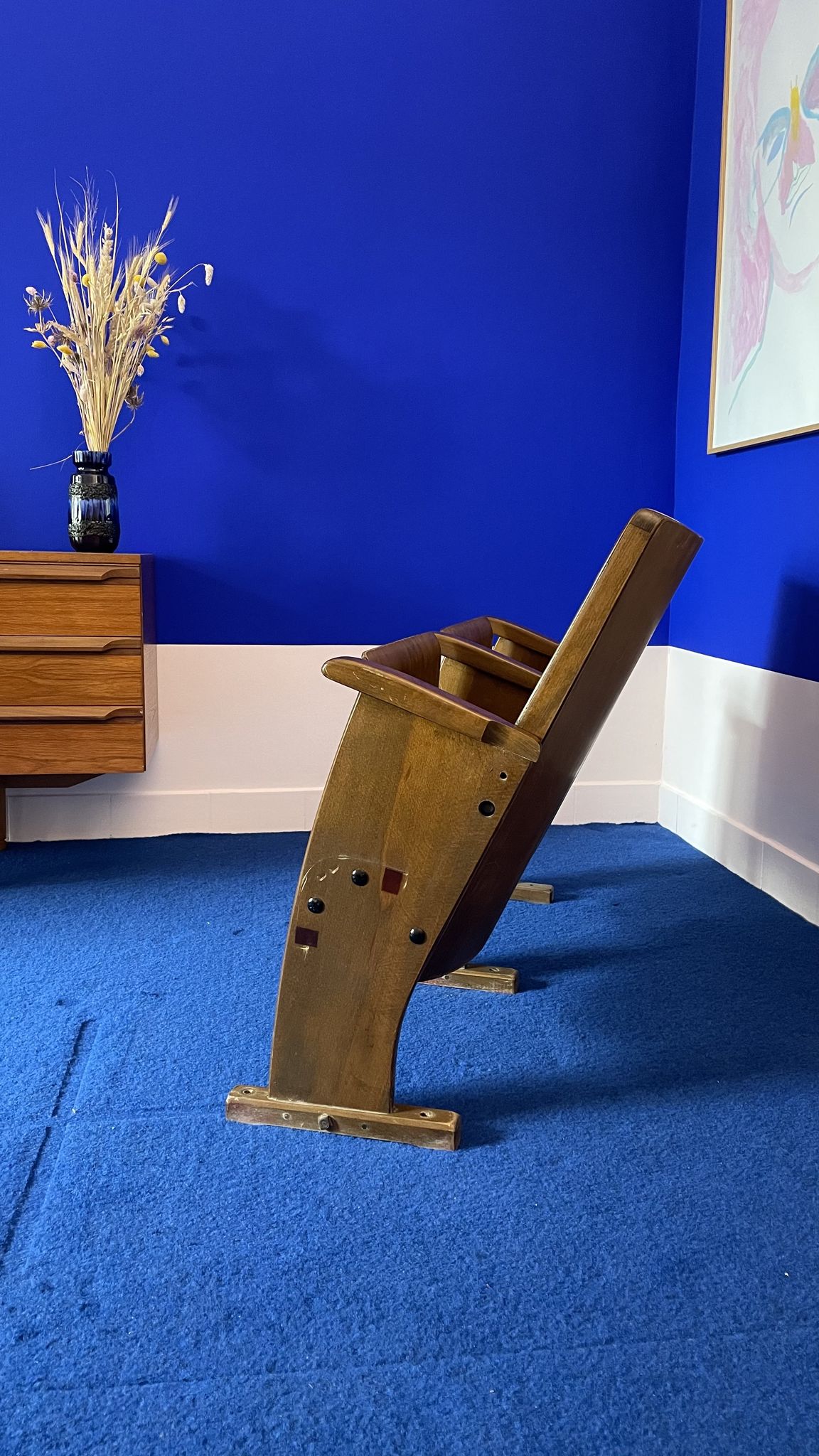 Theater chairs of the 60s in wood of czech origin