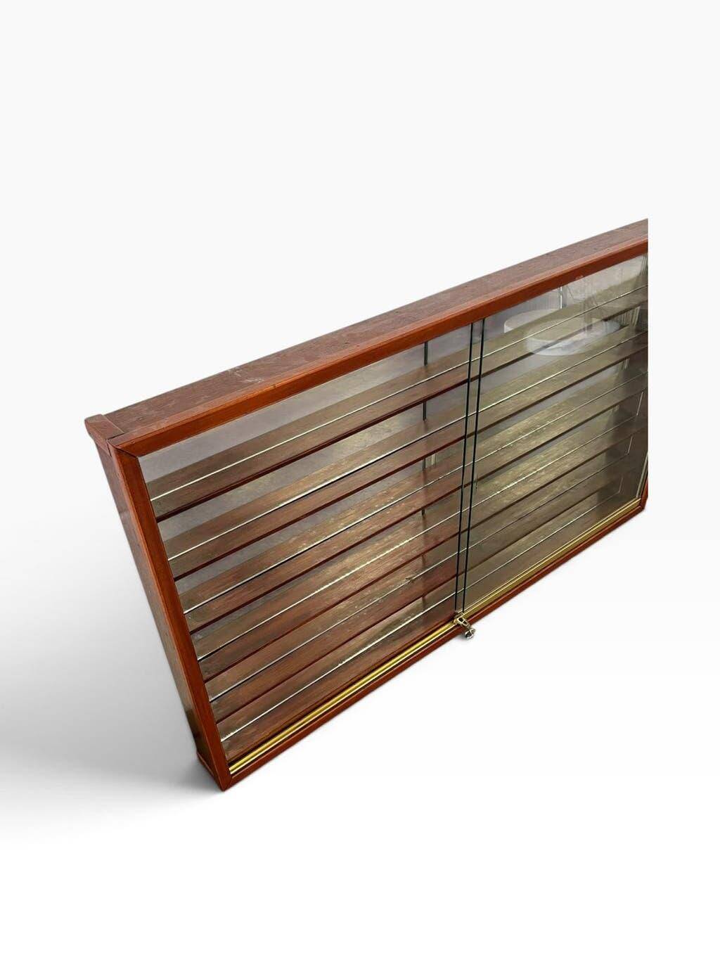 Vintage shallow wooden display shelf/wall support.