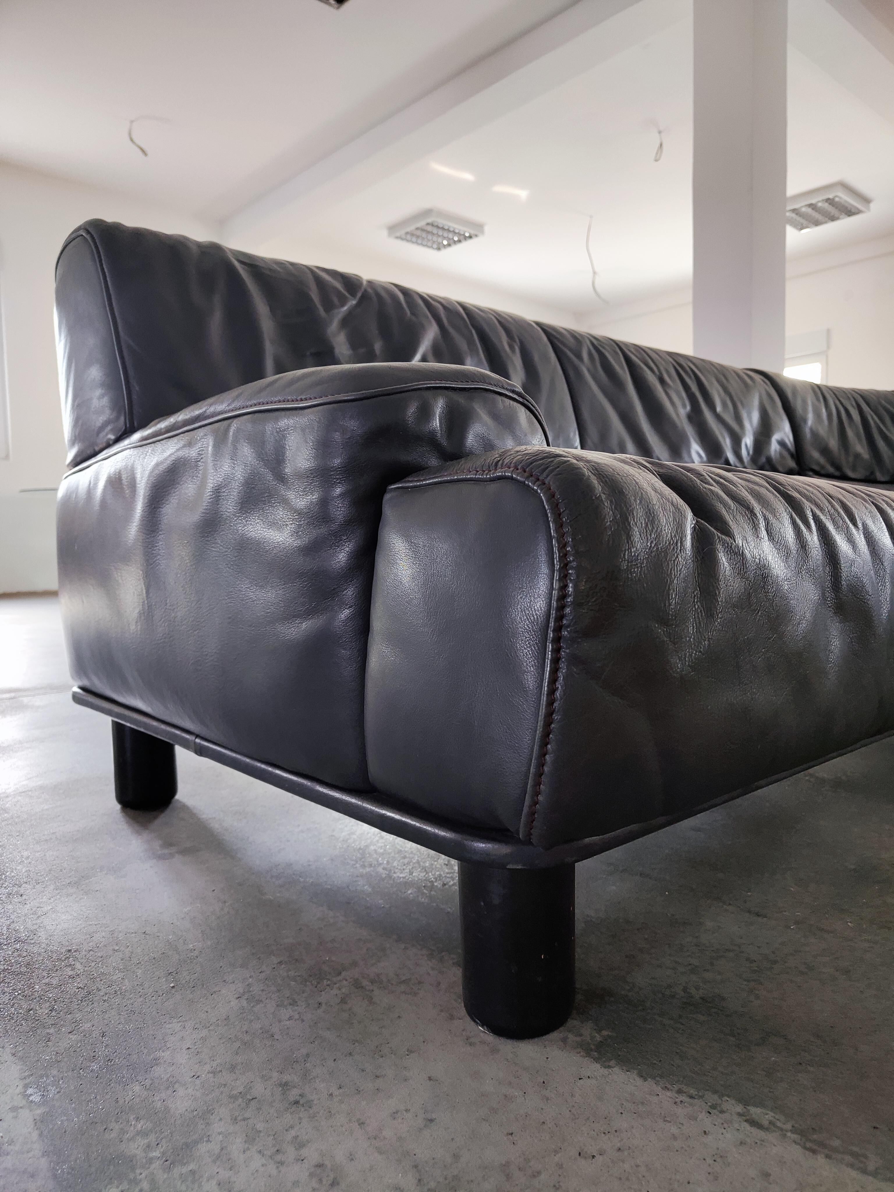 DS-18 leather corner sofa by De Sede, 1980s