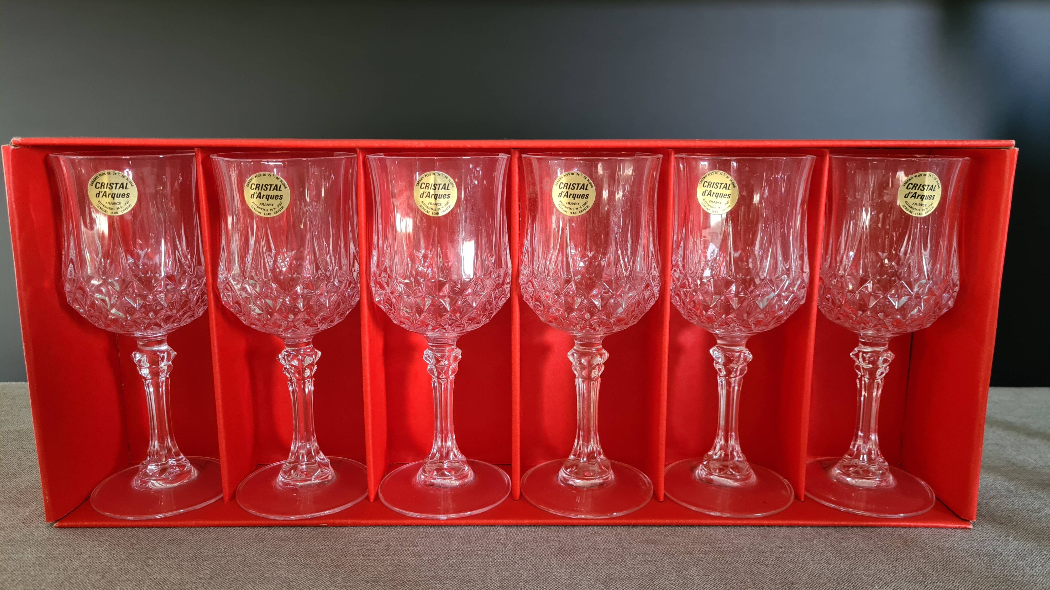 Arques crystal water glasses ''Longchamps''