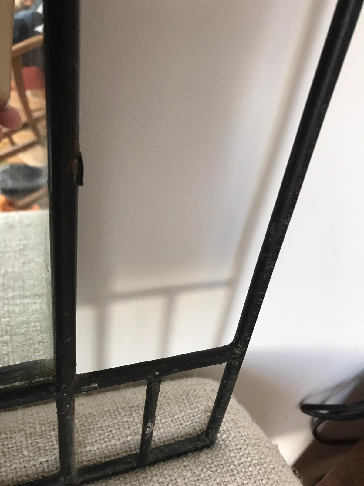 Black iron mirror, 51x71cm