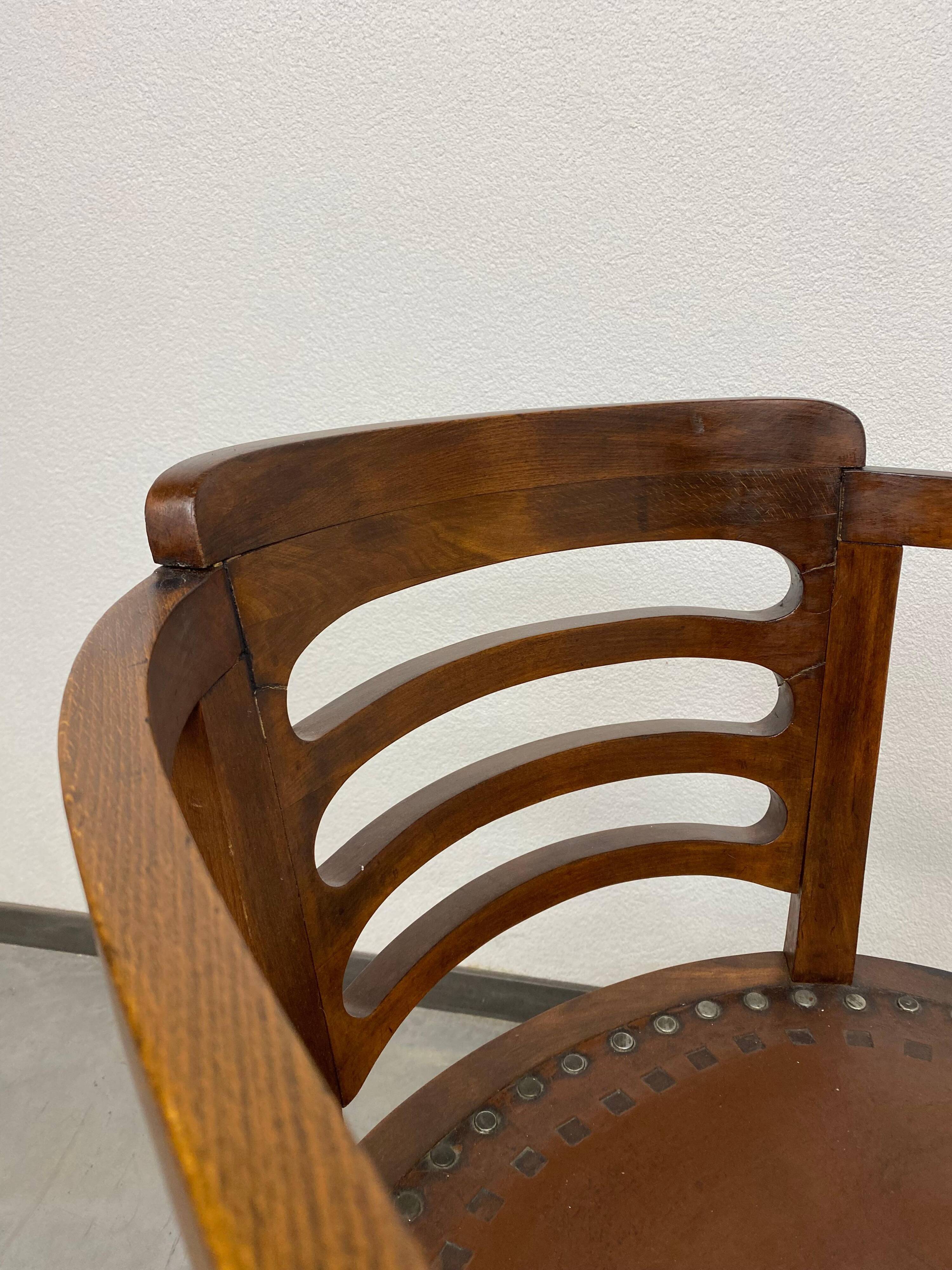 Fauteuil de bureau Sécession par Joseph Maria Olbrich