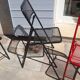 Set of 4 vintage metal folding chairs