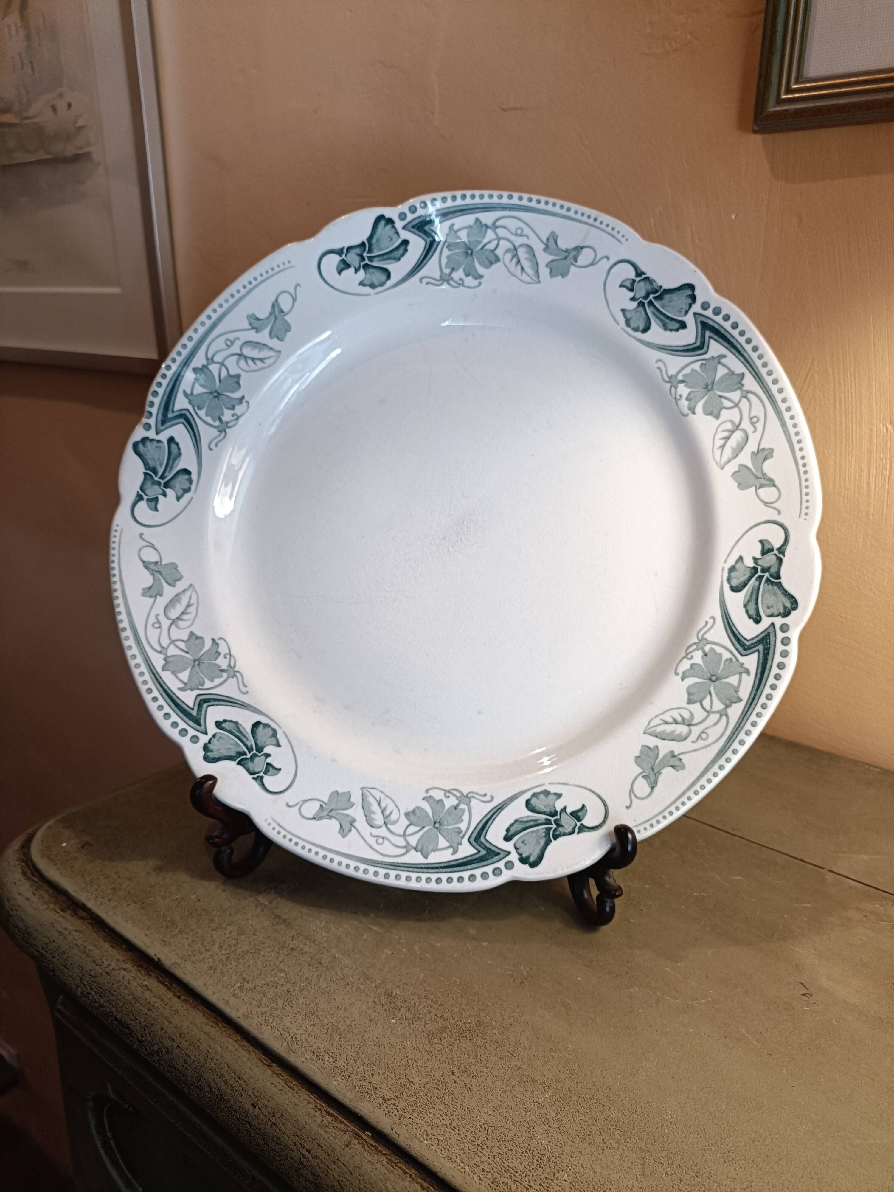 Iron flat plate Lunéville Art Nouveau Lucy 1900