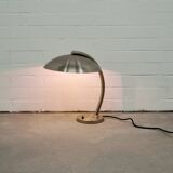 Vintage silver metal bauhaus desk lamp