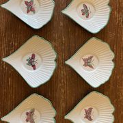 6 Hand Painted Limoges Porcelain Cups and Saucers