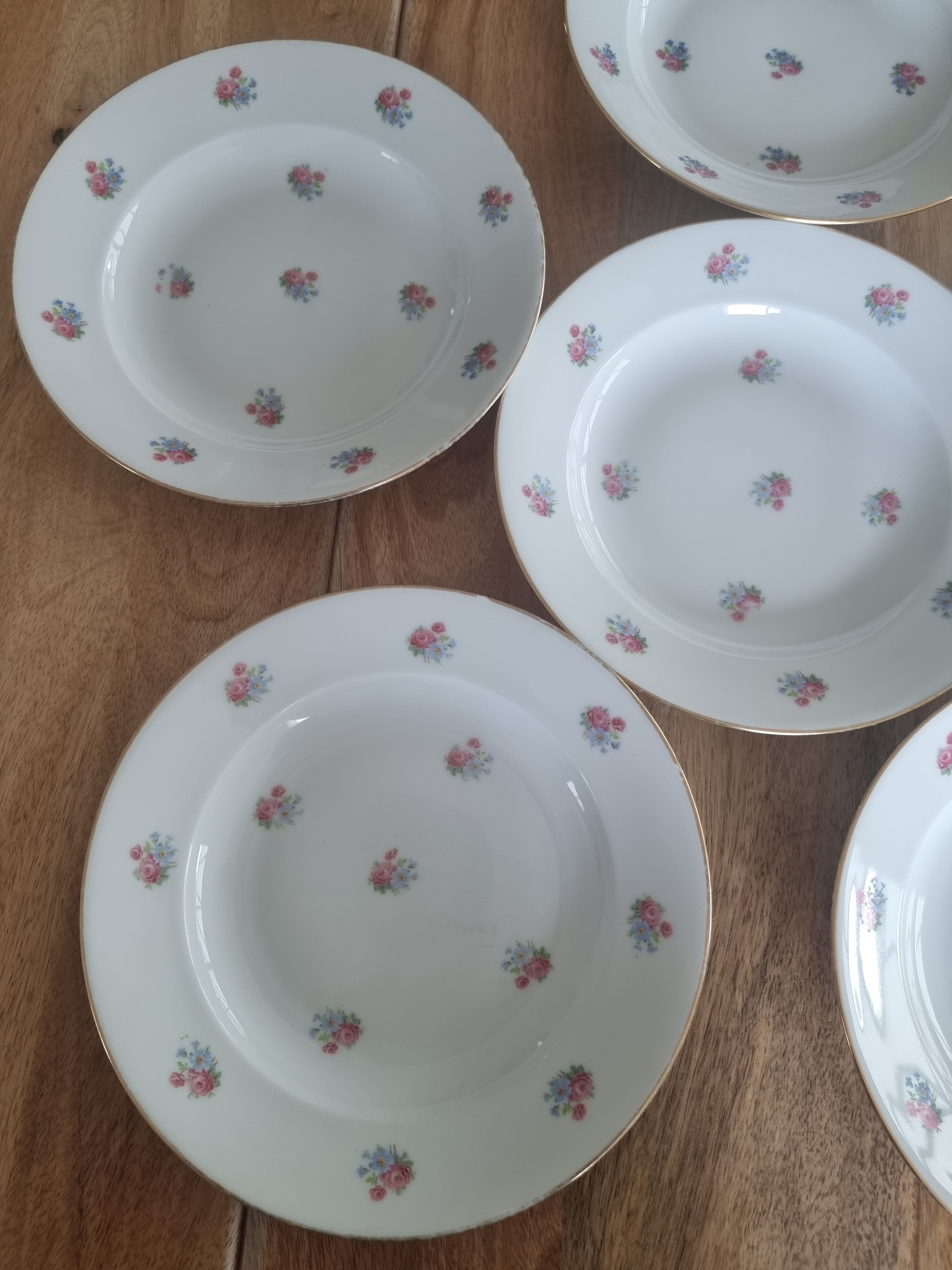 Set of 6 vintage plates