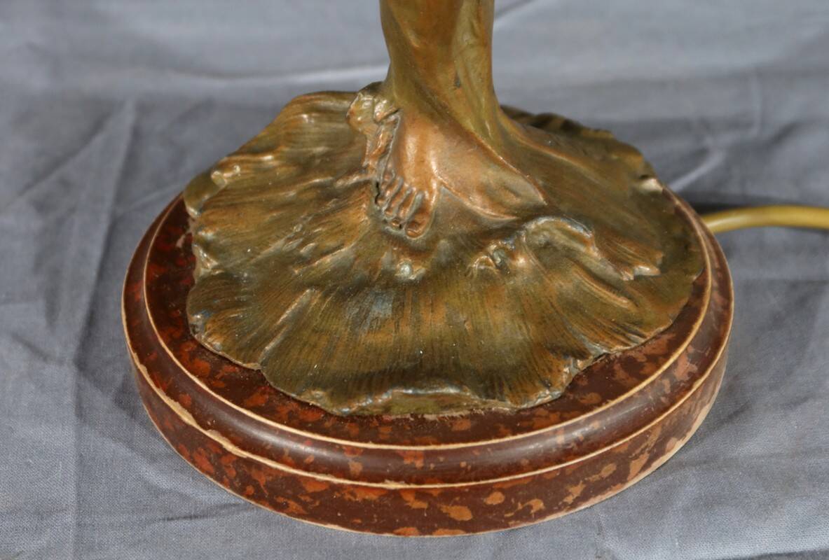 Regulate Lamp, Art Nouveau style, signed C.Rosa – Mid 20th century