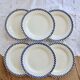 Antique flat plates, ironstone Salins – Checkerboard model