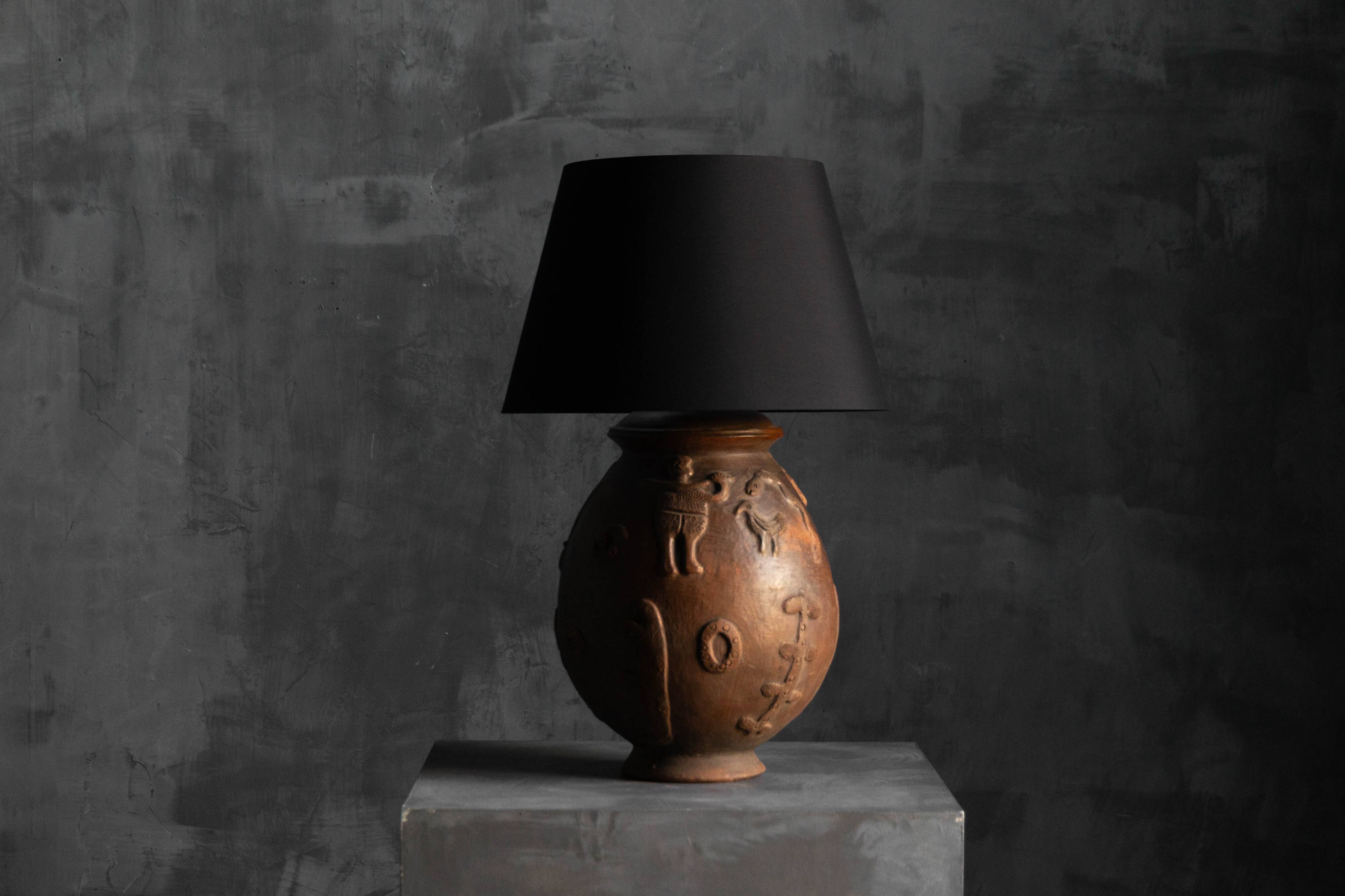 Handcrafted ceramic table lamps, France, 20th century