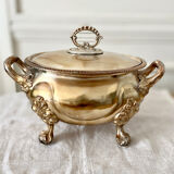 Silver metal tureen