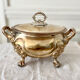 Silver metal tureen