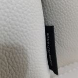 Michel Ducaroy's 2-seater mouse grey leather sofa for Ligne Roset