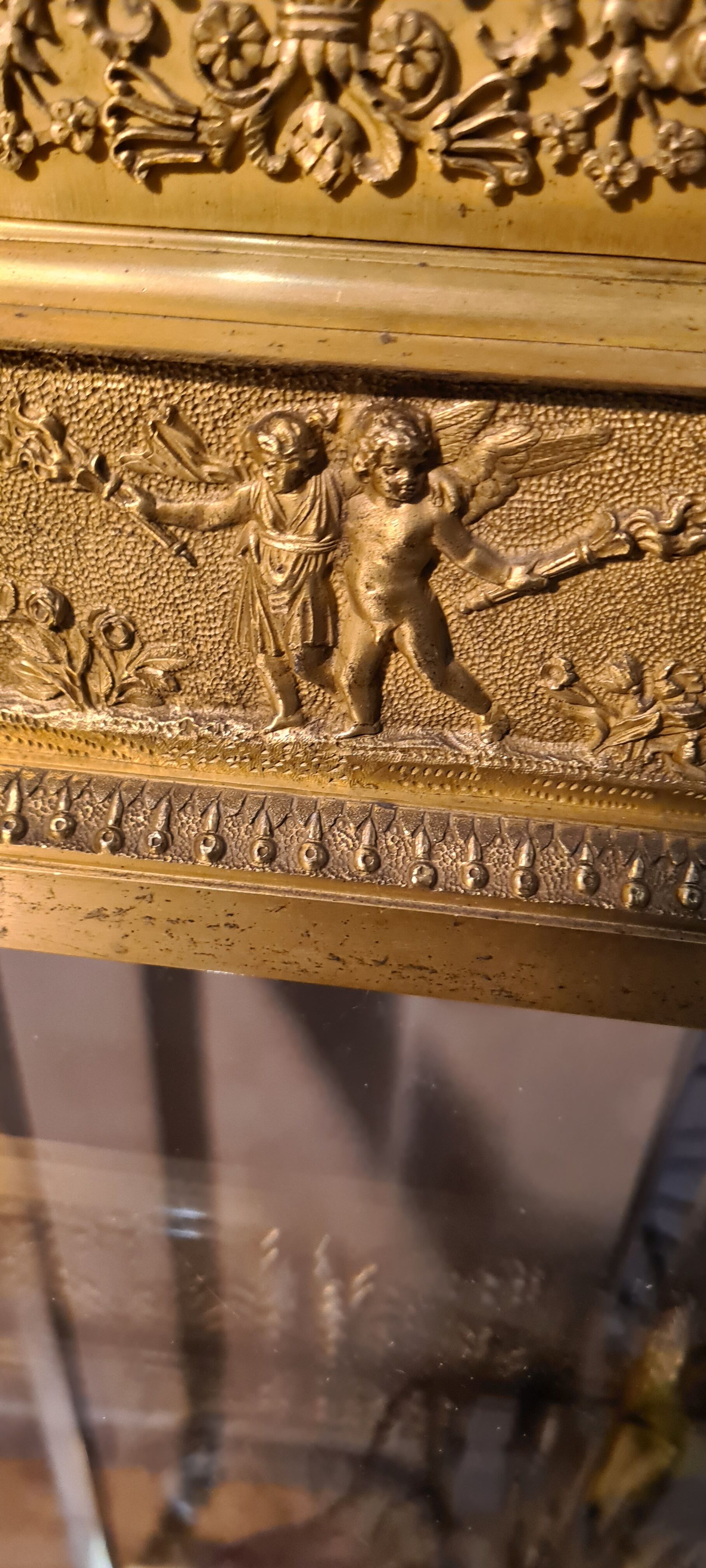 Old bronze clock nineteenth century