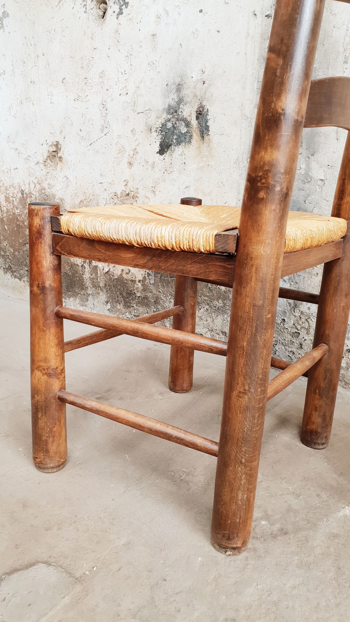 4 chaises brutaliste année 50