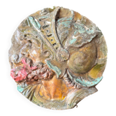 Gothic Revival plaster wall decoration Mascaron from the late 19th/early 20th century.