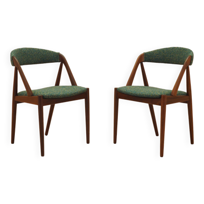 2 chaises danoises en teck par Kai Kristiansen, années 1970