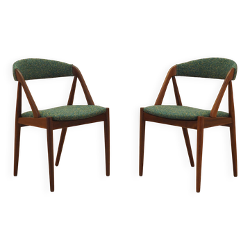 Set of two teak chairs, Danish design, 1970s, designer: Kai Kristiansen